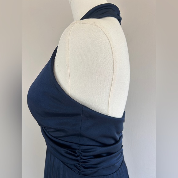 Y2K CACHE Babydoll Halter Bubble Hem Satin Open Back Dress Glam Formal Party | 6 - Picture 9 of 15